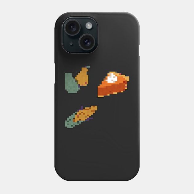 Fall Foods Pixel Art Phone Case by christinegames