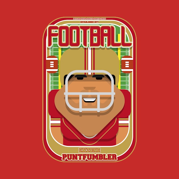 American Football Red and Gold - Enzone Puntfumbler - Seba version by Boxedspapercrafts