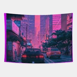 Retrowave vintage Tokyo Tapestry