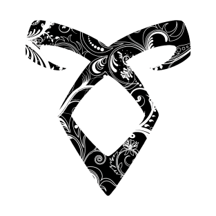 Shadowhunters rune - Angelic power rune (floral decorations - solid shape) | Malec | Mundane | Parabatai | Alec, Magnus, Clary, Jace, Izzy T-Shirt