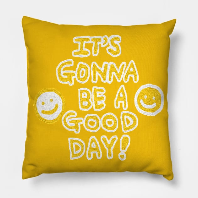 it's gonna be a good day, oil painting Pillow by zzzozzo