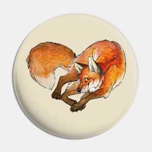 Fox Hearted Pin