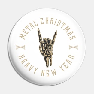 Heavy metal christmas n new year Pin