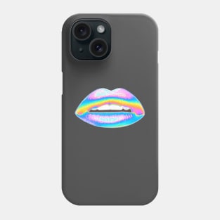 New Holographic Lips on Pink Phone Case