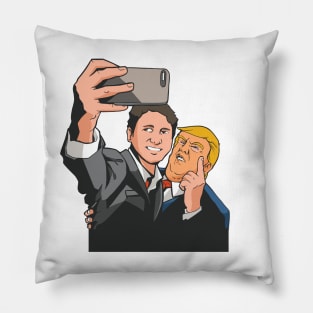 TRUMP and TRUDEAU selfie Pillow