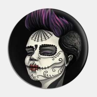 Skull girl Pin