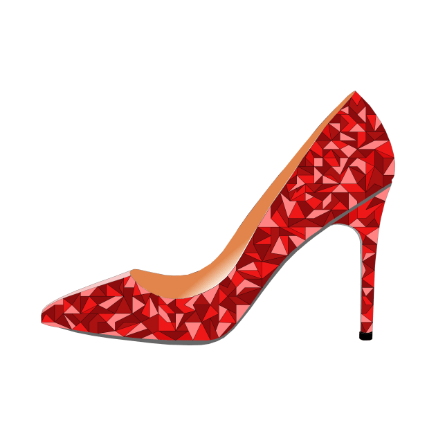 Red High Heel Shoe by DavidASmith