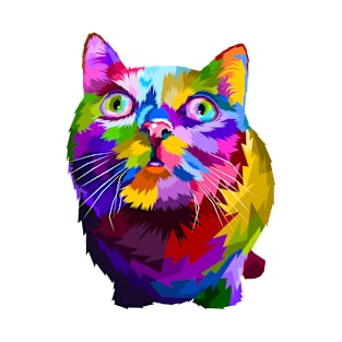 Magic Cat - Colorful Cat Painting T-Shirt