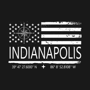 Us Flag Indianapolis, Indianapolis City Love T-Shirt