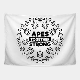 Apes Together Strong Onyx Tapestry