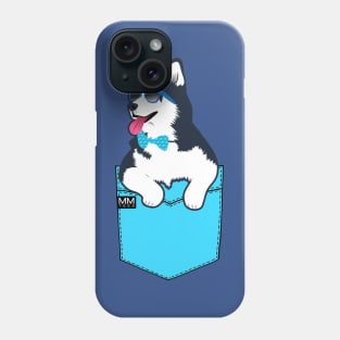 Cool Husky Pouchie Shirt - In Pocket Phone Case