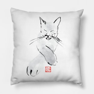 zen cat Pillow