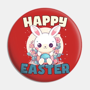 Happy Easter Bunny Design Pin