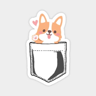 Pocket Corgi Waving Magnet