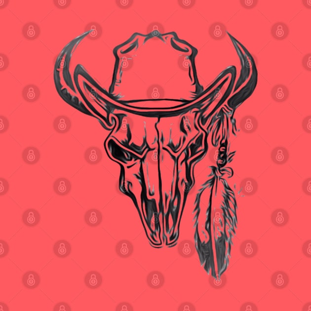 Buffalo Bison Skull by Bosko Art Designs