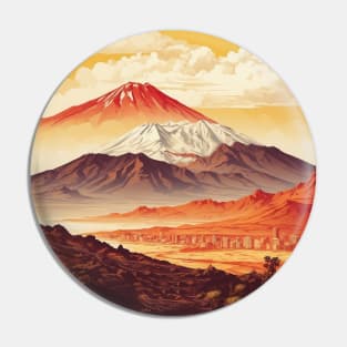 Mount Teide Spain Travel Tourism Retro Vintage Pin