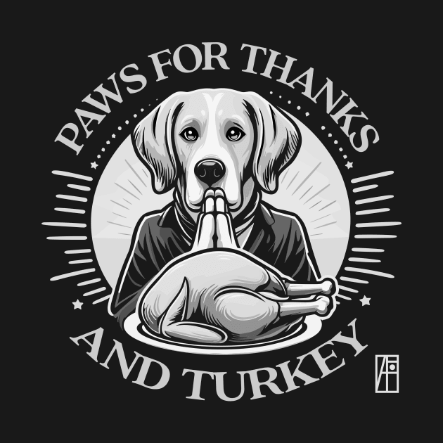 Paws for thanks – and turkey! - Give thanks - Dog and Thanksgiving by ArtProjectShop