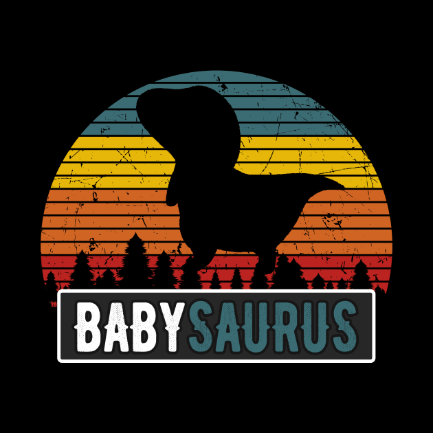 Babysaurus Child T-Rex Dinosaur Retro Baby by Foxxy Merch