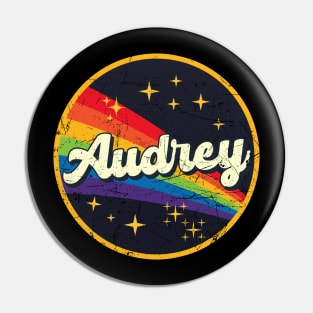 Aubrey // Rainbow In Space Vintage Grunge-Style Pin