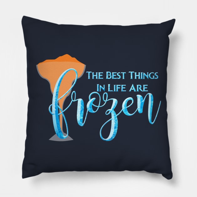 Best Things are Frozen (Orange Slush Version) Pillow by fashionsforfans