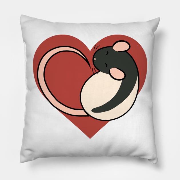 Heart Rat Pillow by Ratfrens