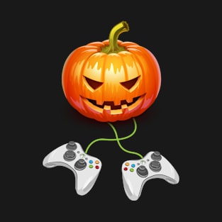 Halloween Jack O Lantern Gamer Boys Kids Men Funny Halloween T-Shirt