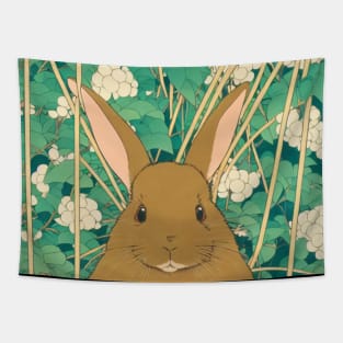 Brown Furball Frenzy and The Daily Adventures of an American Mini Rex Rabbit Bunny Tapestry