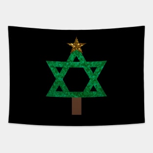 christmukkah christmas tree Tapestry