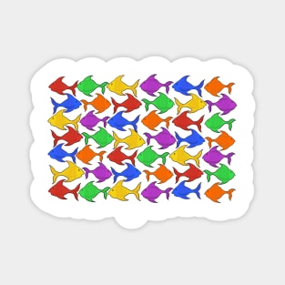 Bright interlocking fishies Magnet