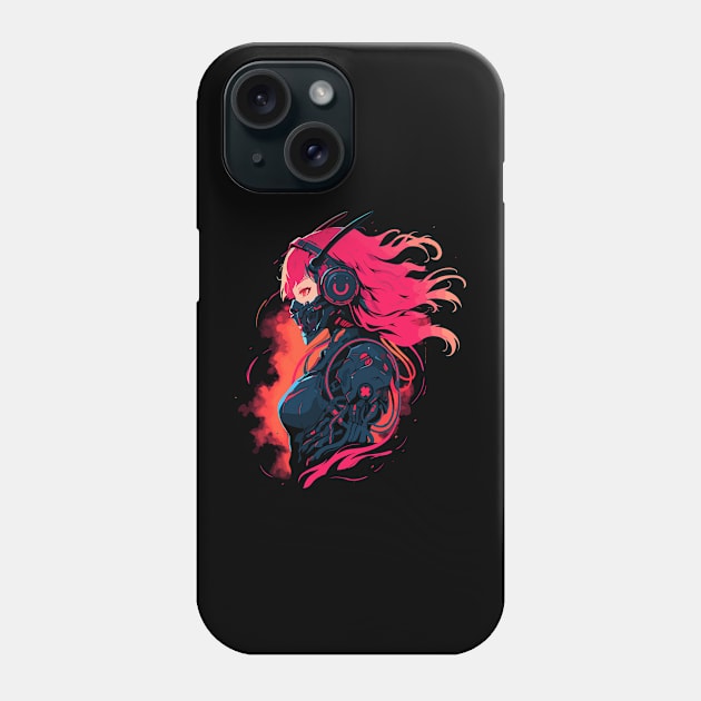 cyber girl - anime style Phone Case by Dragadin