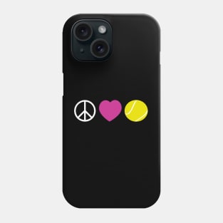 Peace Love Tennis by CoVA Tennis Phone Case