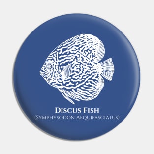 Discus Fish with Common and Latin Name - aquarist design Pin