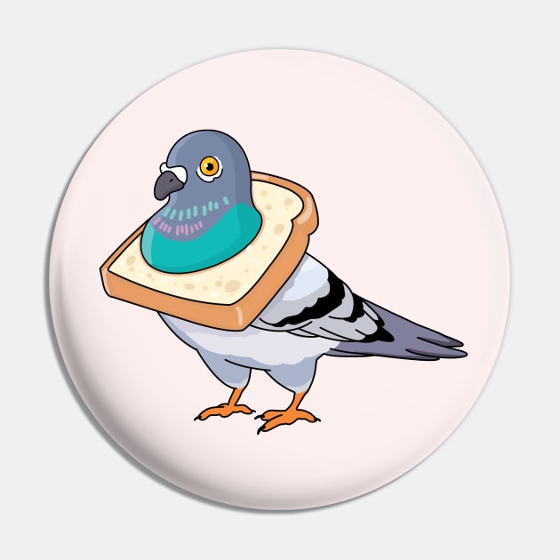 NYC Bread Pigeon Pin by SuperrSunday