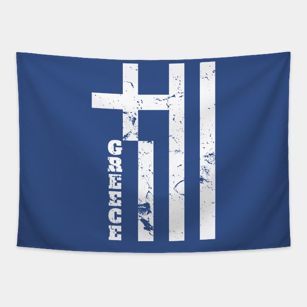 Greece Flag Tapestry by Mila46