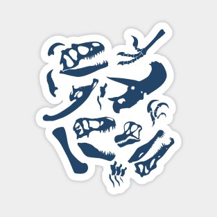 Dinosaur Bones (Blue) Magnet