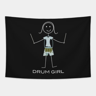 Funny Womens Snare Drum Design Tapestry