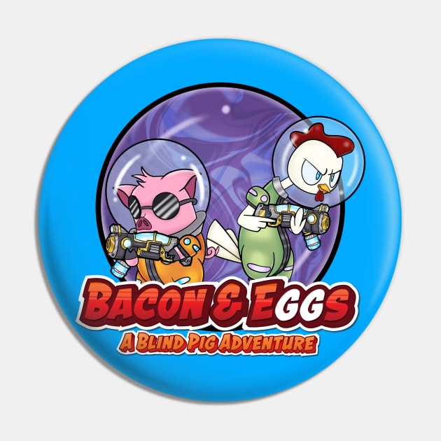 Bacon & Eggs - A Blind Pig Adventure Pin by Block Blasters