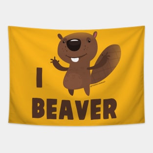 I LOVE BEAVER Tapestry