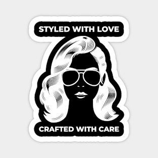 funny hairstylist hairdresser haircutter cosmetologist Magnet