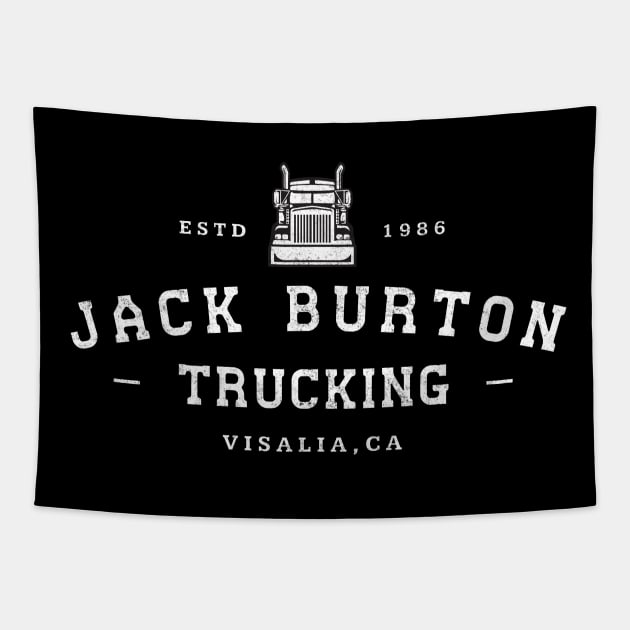 Jack Burton Trucking Est. 1986 - Visalia, CA - vintage logo Tapestry by BodinStreet