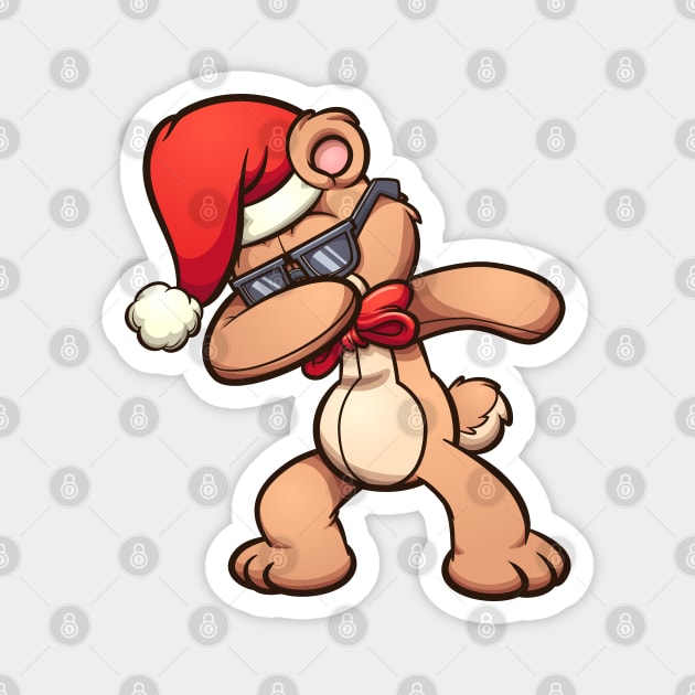 Dabbing Christmas Bear Magnet by memoangeles