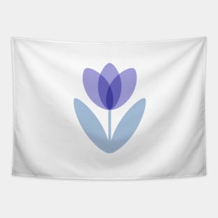 Retro Tulip in Lilac and Sky Blue by Suzie London Tapestry