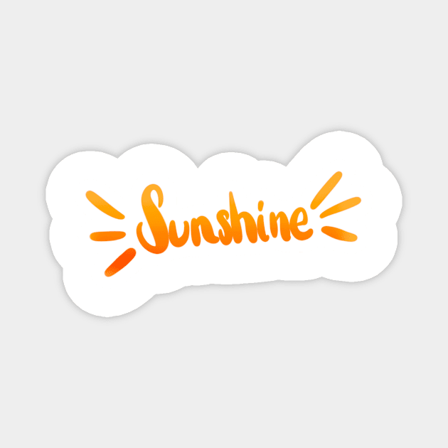 Sunshine Orange Ombré Text Magnet by simonescha