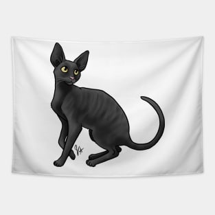 Cat - Cornish Rex - Black Tapestry