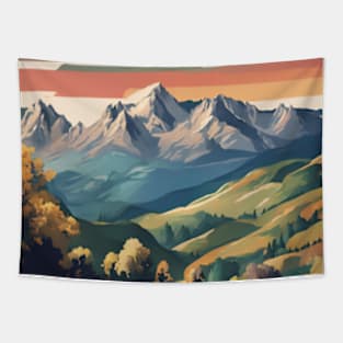 peaceful mountain nature Tapestry