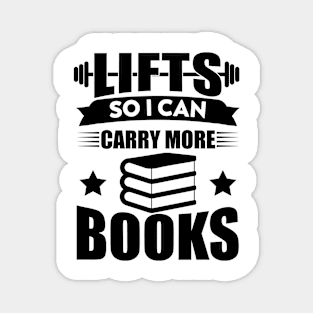 reading lifts so i can carry more books school cool student Magnet