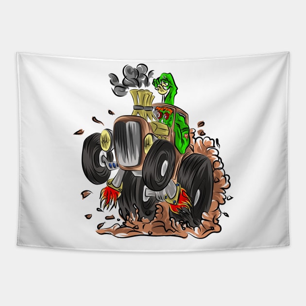 Monster Truck Tapestry by CoretanVector