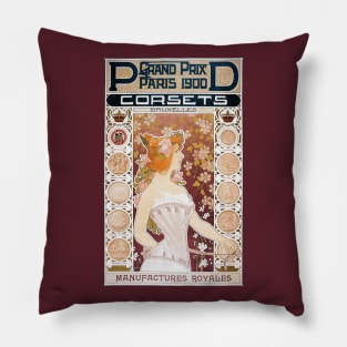 Corset advertisement poster Pillow