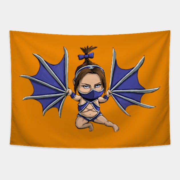 Kitana Babality Tapestry by xzaclee16