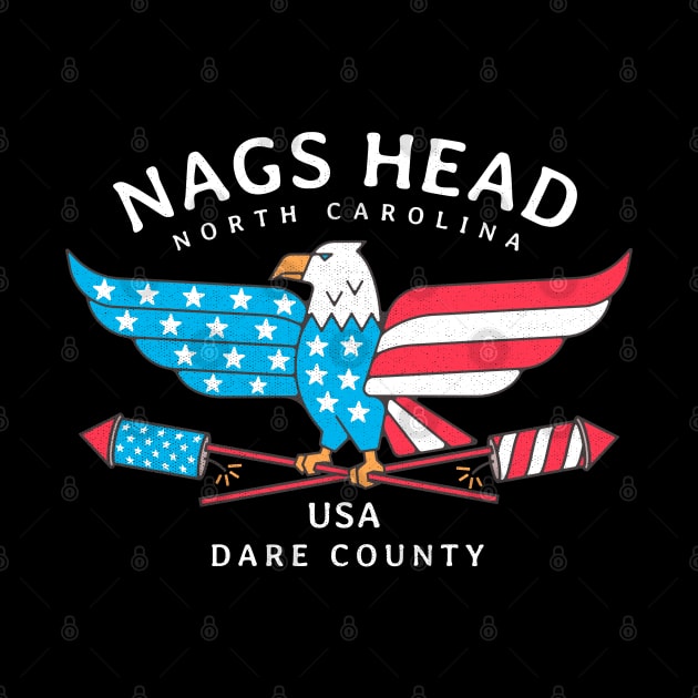 Nags Head, NC Summer Patriotic Pride Fourth of July by Contentarama